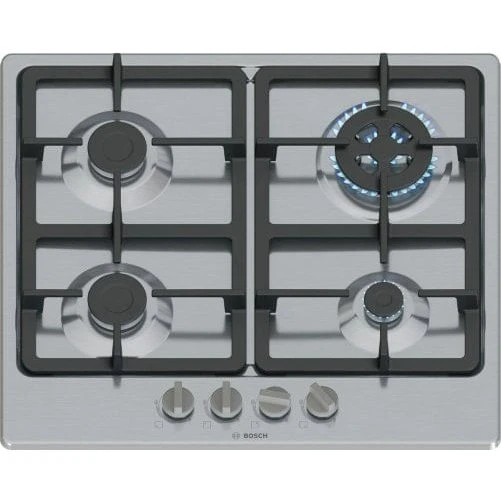 Bosch Serie 4 PGH6B5K90 Piano Cottura a Gas 60 cm Acciaio Inox