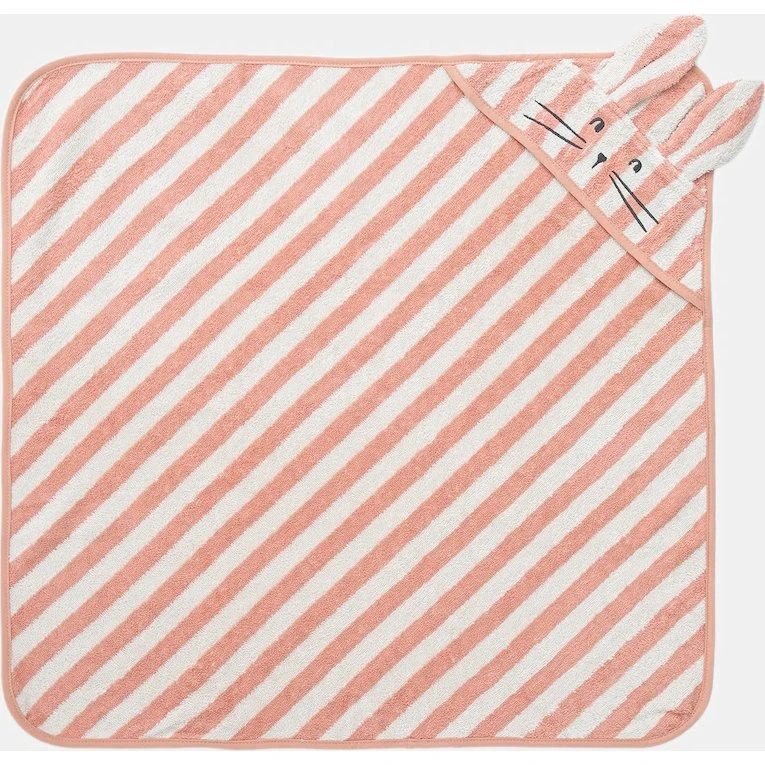 Liewood Albert Asciugamano con Cappuccio Coral Blush/Creme