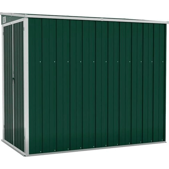 vidaXL Capanno Giardino a Parete Verde 118x194x178 cm