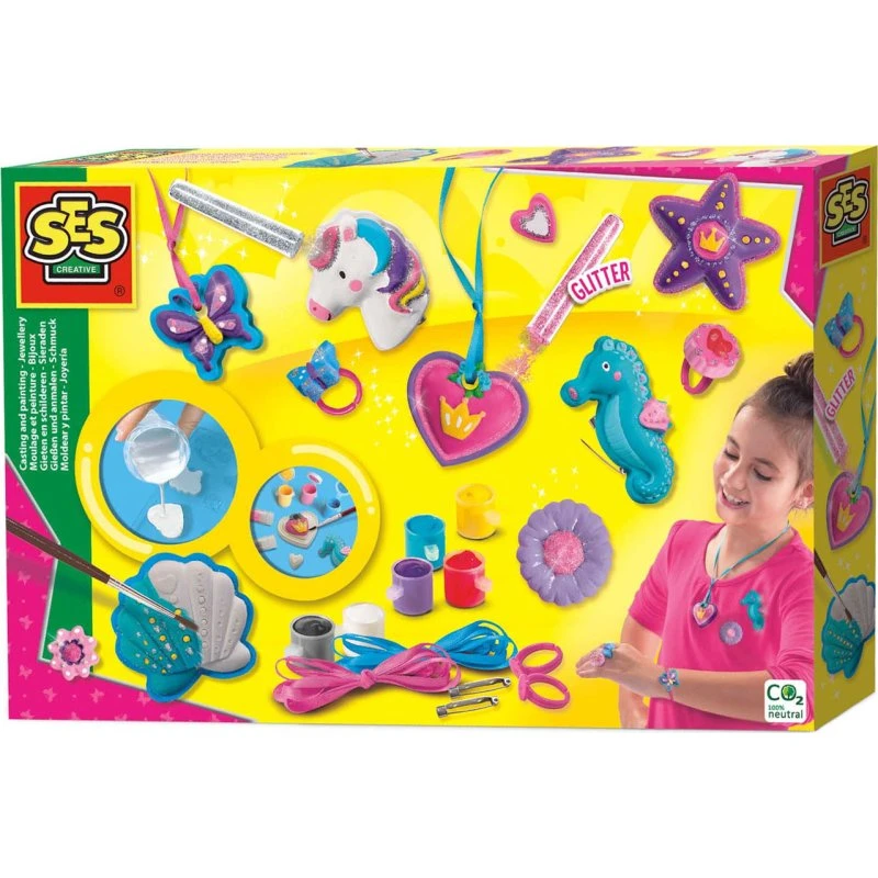 SES GIRSS Set Gioielli con Gesso, Vernice e Glitter