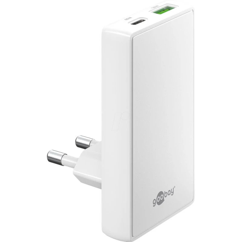Goobay GaN Piatto 90° 65W Bianco