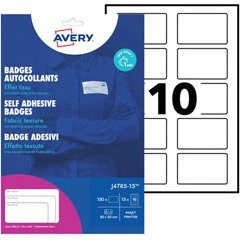 Avery Etichette Badge Seta Acetata 80x50mm Bianco 10 et/fg 15-20 fogli