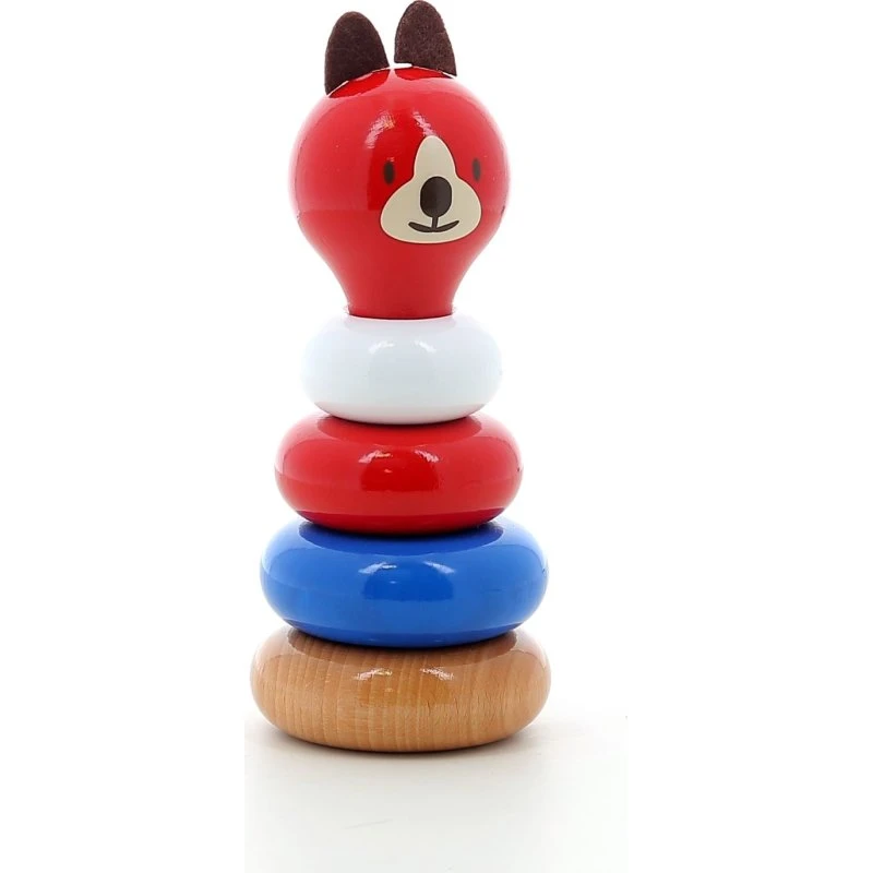 Vilac Lucien il cane - Torre impilabile in legno