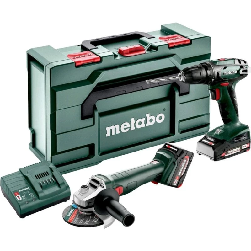 Metabo BS18 + W18 L 9-125 Combo Set 18V 2,0Ah