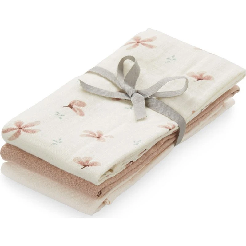 Cam Cam Copenhagen Pannolini Mussola 3 pz Windflower Creme, Dusty Rose, Powder