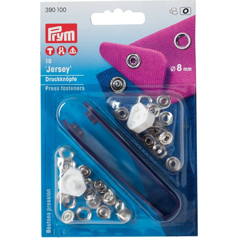 Prym Bottoni a Pressione Mini 8mm Argento 10pz