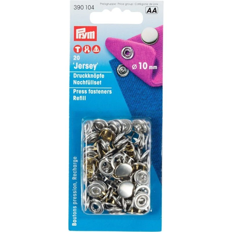 Prym 390363 Bottoni a Pressione Mini Ø8 mm Argento