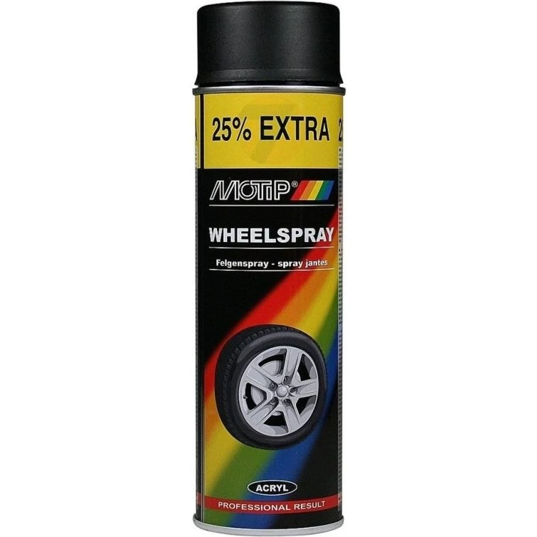 Motip Lacca Cerchioni Nero Opaco 500ml