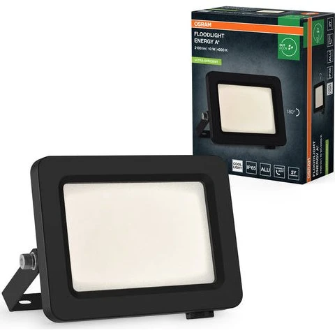 OSRAM Faretto LED Floodlight EA 10W, Nero, IP65