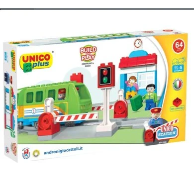 Unico Plus Gioco Costruzioni Ferrovia 64 Pezzi