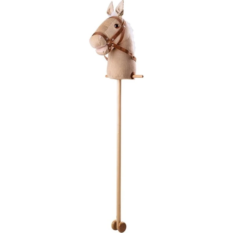 Bigjigs Toys Cavallo a Bastone in Velluto