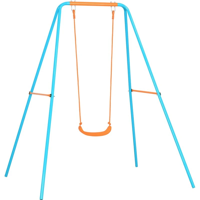 Outsunny Altalena Bambini 3-8 Anni in Acciaio e PE 163x145x181 cm