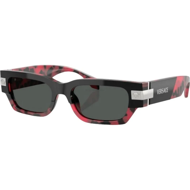 Versace VE4465 Occhiali da Sole Uomo Nero/Rosso Havana