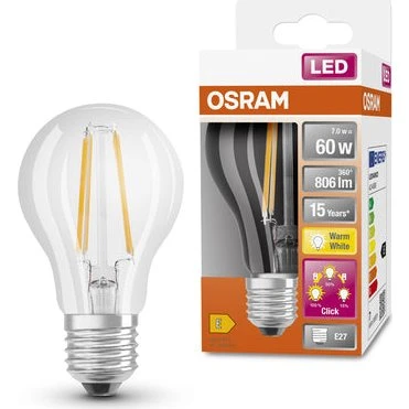 OSRAM Classic A LED 7W 2700K E27 3 Step Dim