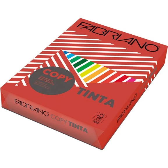 Fabriano Carta Copy Tinta A3 160g Rosso Forte 125 fogli