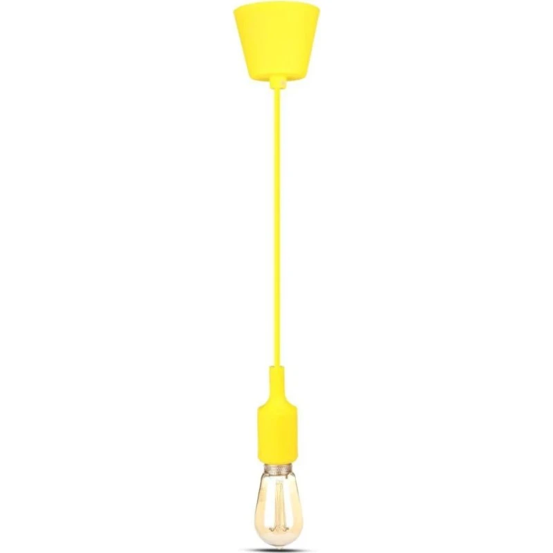 V-TAC Portalampada Sospensione E27 Giallo Silicone