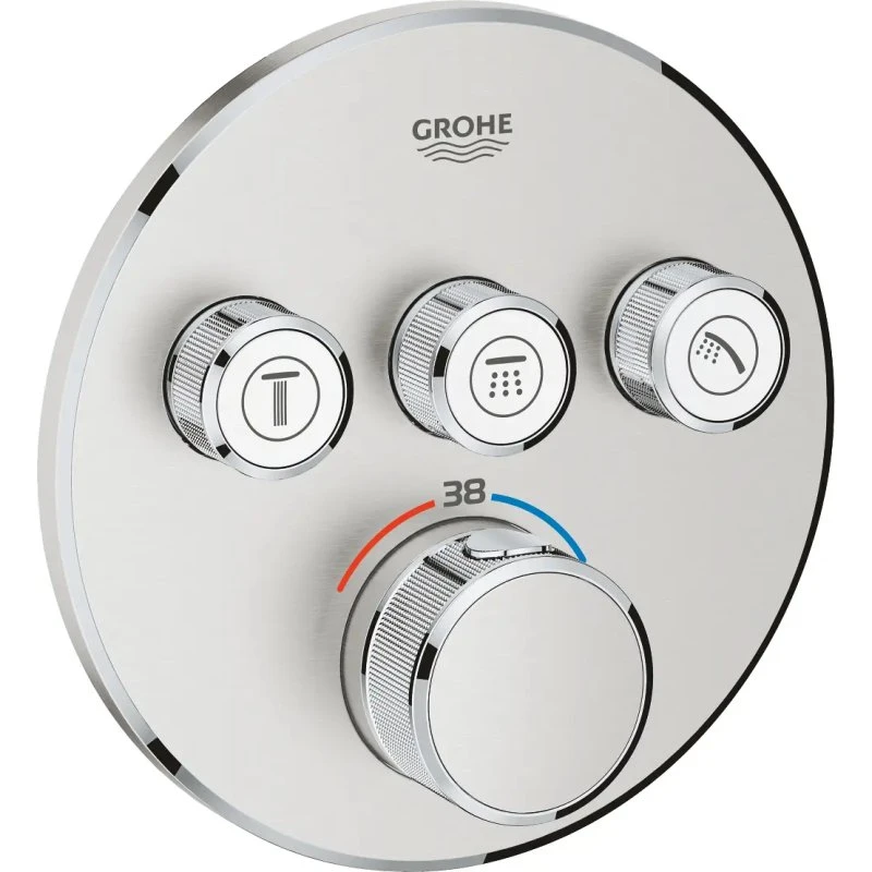 Grohe Grohtherm SmartControl 29121DC0 Termostatico Doccia 3 Vie Supersteel