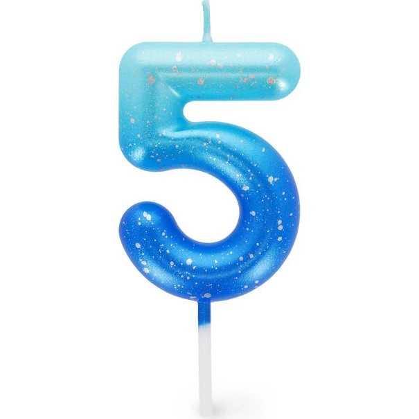 Legami Candela Torta Blue 5 - Happy Birthday