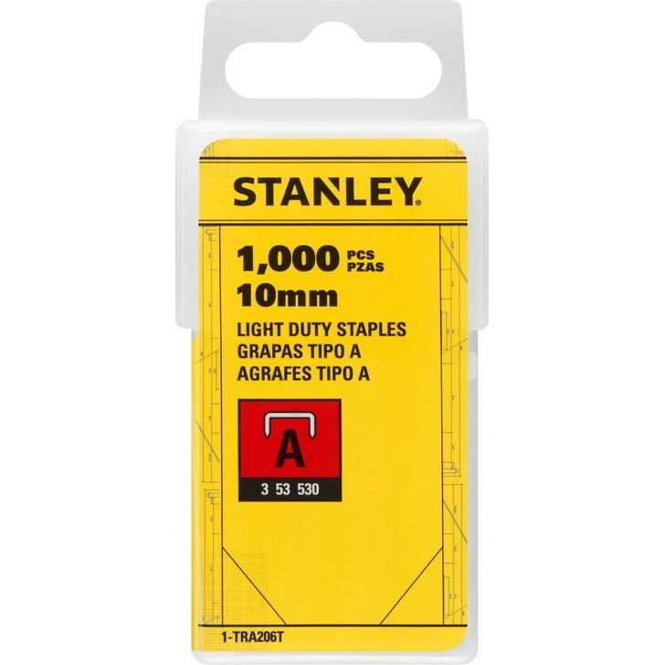 Stanley Punti Graffette 10 mm Tipo A 1000 pezzi