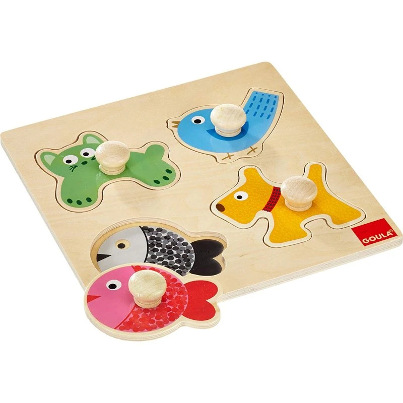 Goula Puzzle Legno Animali Domestici 4 Pezzi