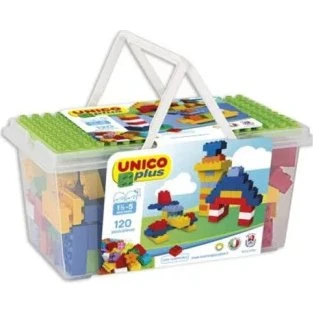 Unico Plus Secchiello 120 Pezzi Costruzioni 18+ Mesi