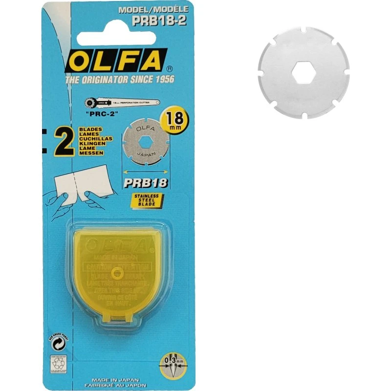 Olfa PRB18-2 Lame per Taglierina a Rullo RTY4, Confezione da 2