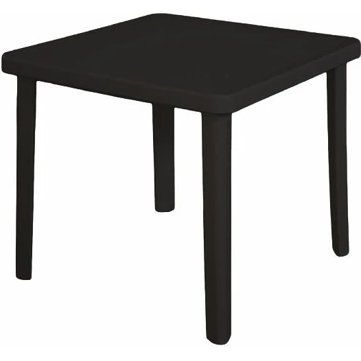 Areta Tavolo Nettuno in Resina Antracite 80x80x72 cm