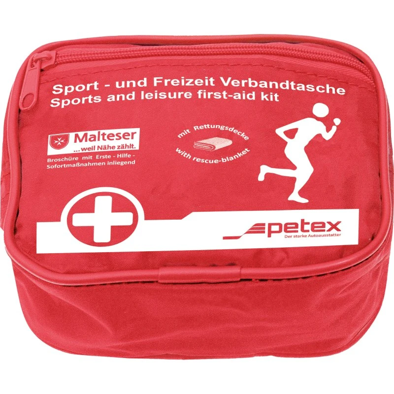 Petex Borsa Primo Soccorso Rossa con Coperta Isotermica