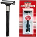 Feather 800-1B Rasoio a Doppio Filo con Chiusura a Farfalla