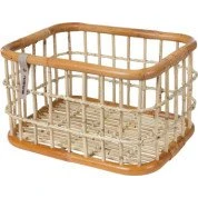 Green Life Basil Cestino Bici Rattan L 46x35x28cm Marrone