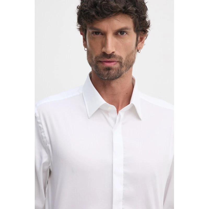 BOSS Camicia in Cotone Uomo Bianco Slim 41