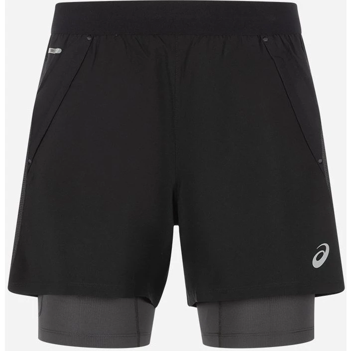 Asics Road 2in1 Pantaloncini Trail Black Graphite Grey M