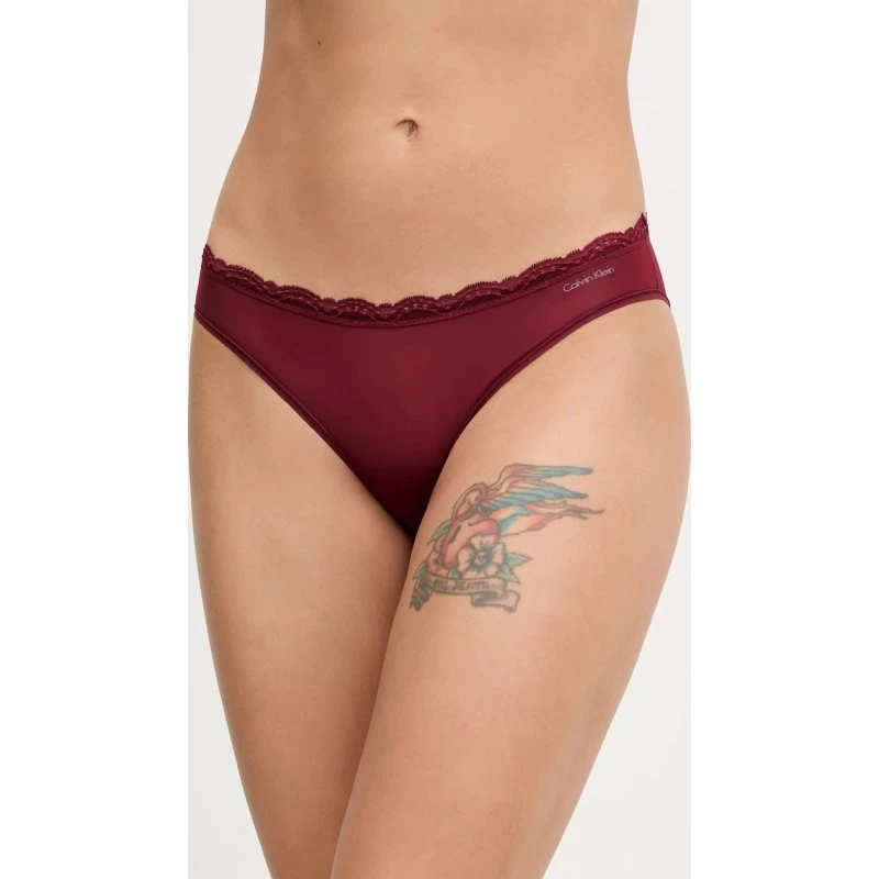 Calvin Klein Mutande Granata 4-Inserti Pizzo