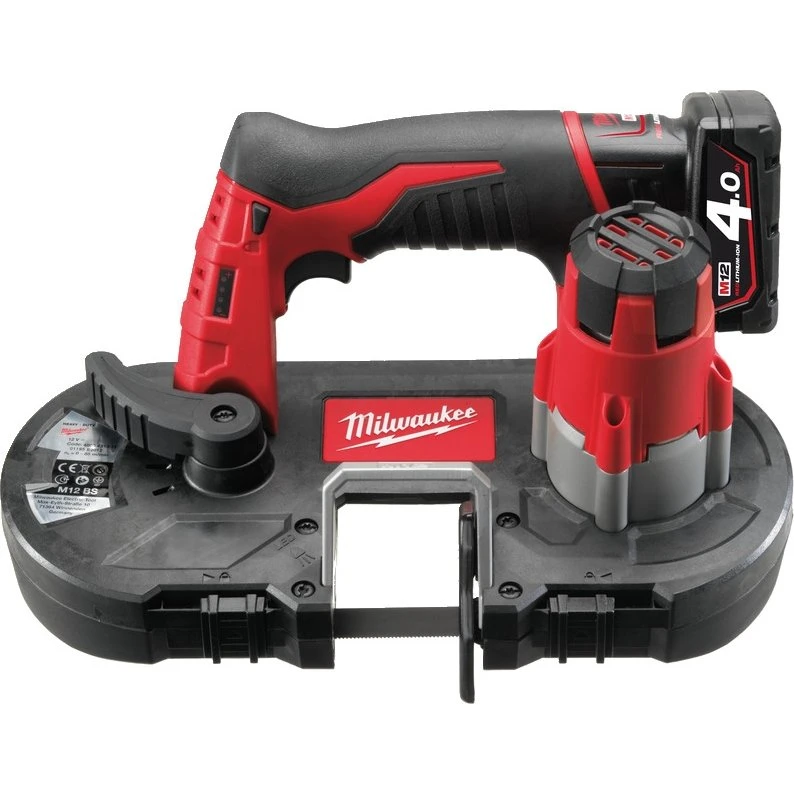 Milwaukee M12BS-402C Sega a nastro 12V 4,0Ah rossa