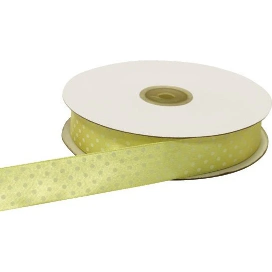 ETM Nastro Raso Pois Giallo 25mm 50m
