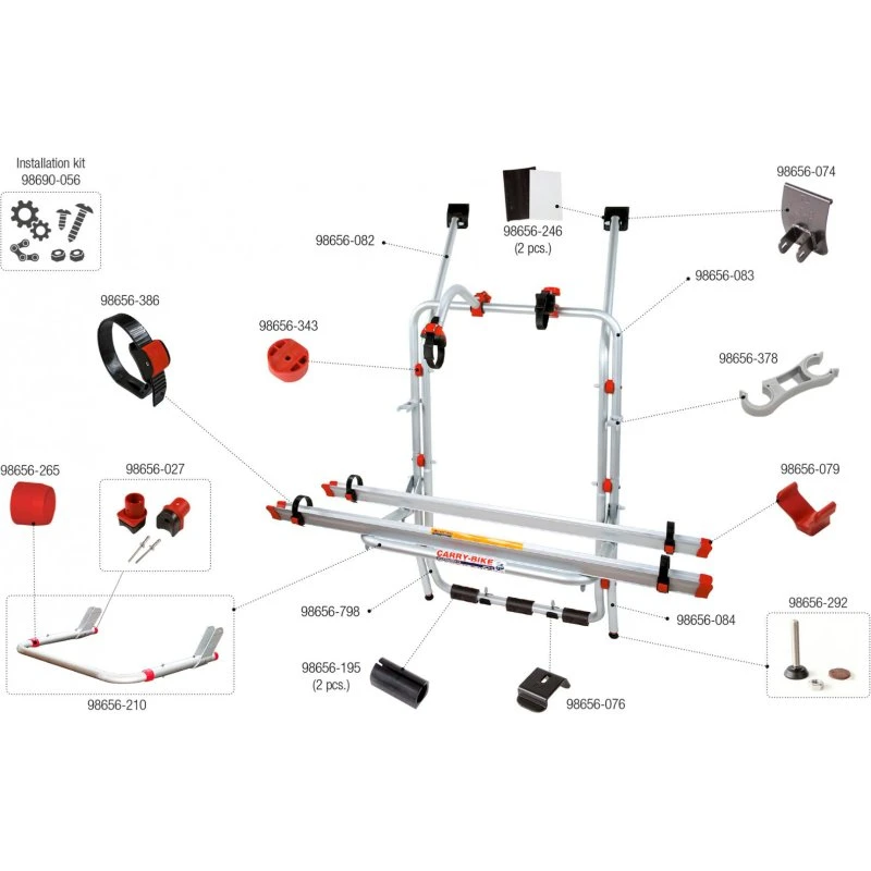 Fiamma Kit Montaggio Carry-Bike VW T4 98690-056