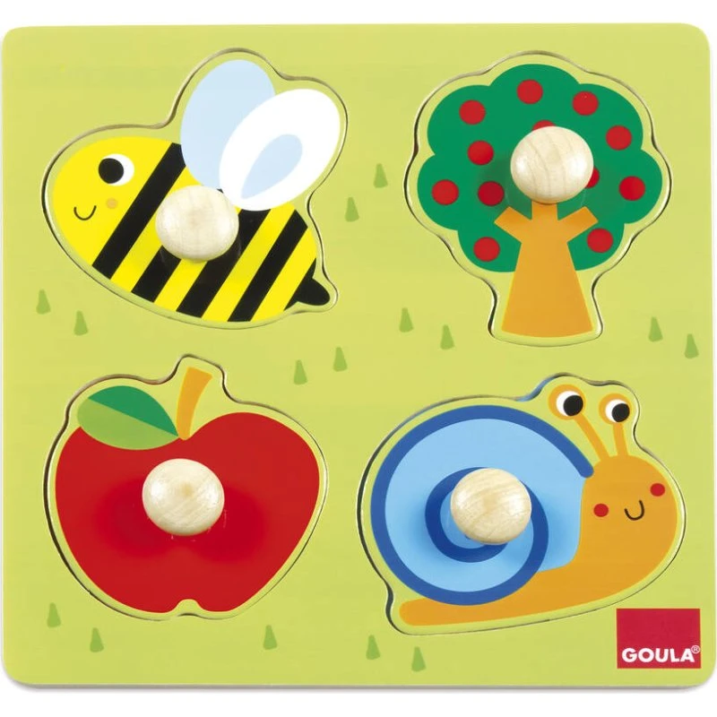 Goula Puzzle Campo 4 Pezzi in Legno