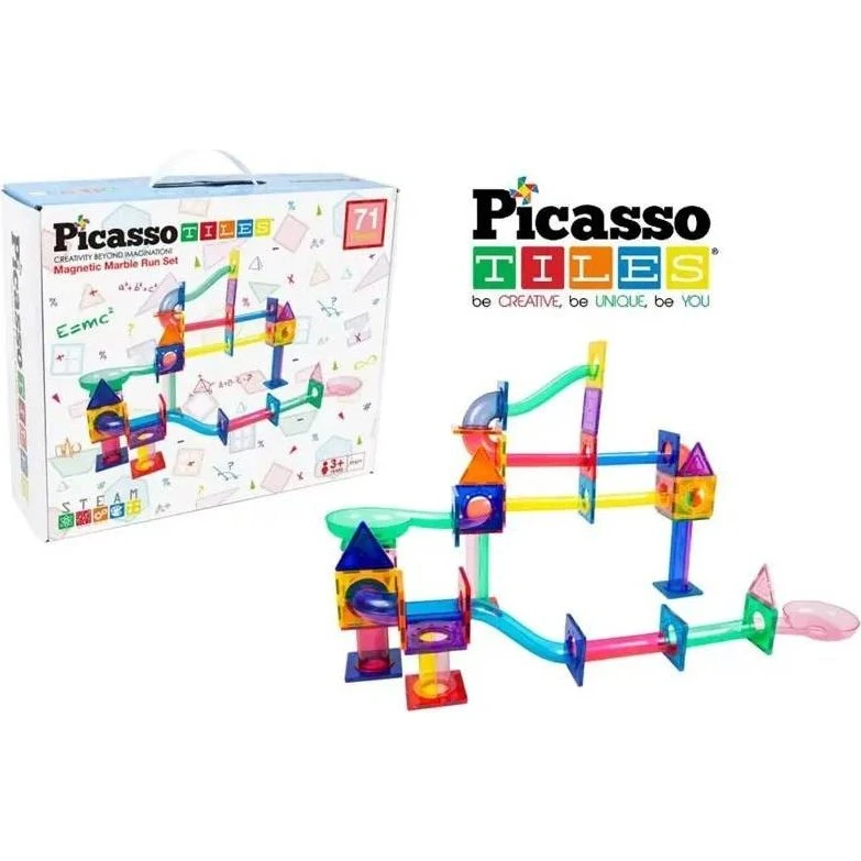 Picasso Tiles Magnetic Pista Biglie 71 Pezzi