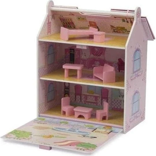 Princy Bella Casetta Portatile in Legno per Bambole