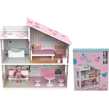 Trendy Teens Casa Bambole Legno 2 Livelli con Bambola