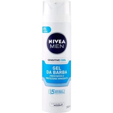 Nivea Men Gel Barba Sensitive Cool 200ml - 0% Alcool