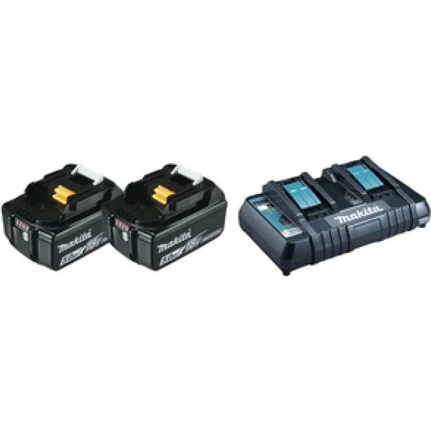 Makita Kit Energy 197629-2 18V 5Ah (2x Batteria + Caricabatterie)