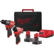 Milwaukee M12 FPP2A2-402X Kit Trapano e Avvitatore 12V 4,0Ah