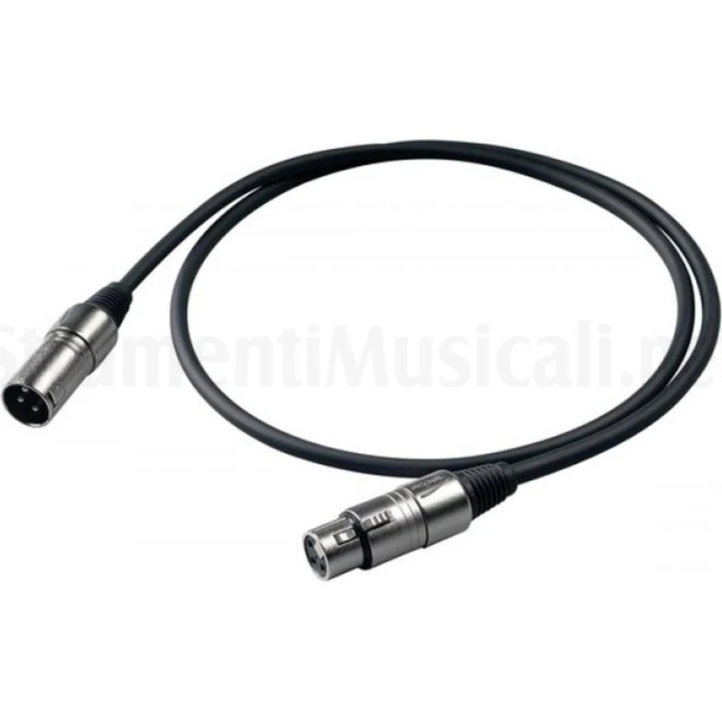 Proel BULK250LU15 Cavo XLR 3P Maschio-Femmina 15m Nero