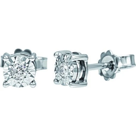 Bliss Orecchini Rugiada Oro Bianco Diamanti 0,10 ct