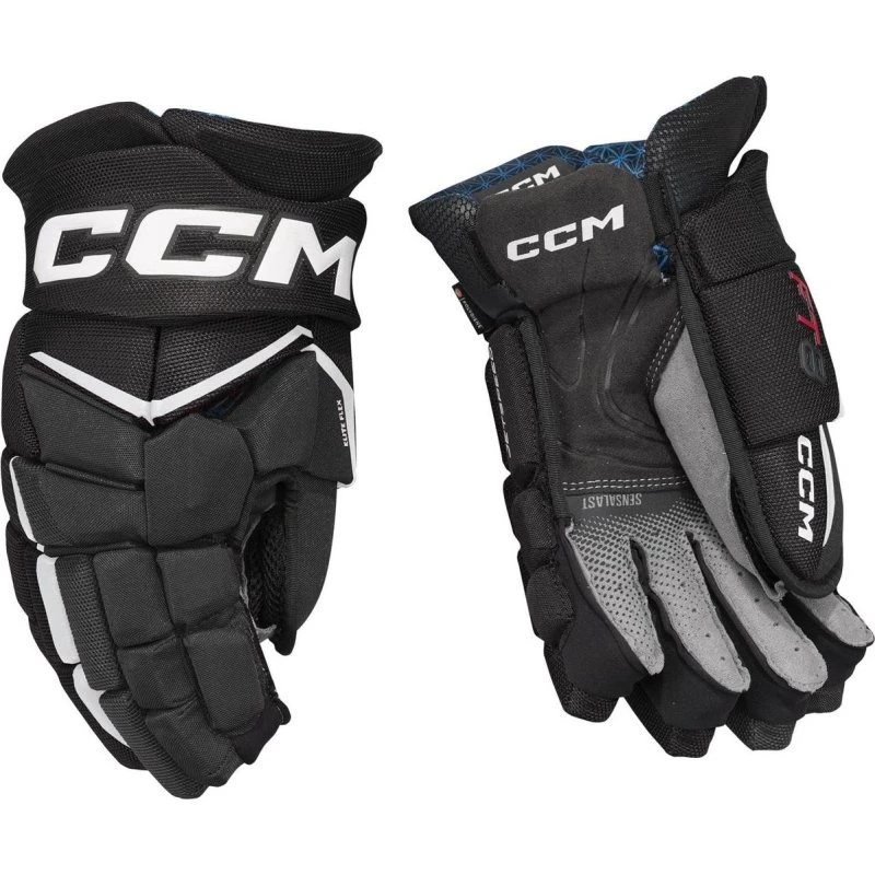 CCM Glove Jetspeed FT8 Jr Black/White 12"