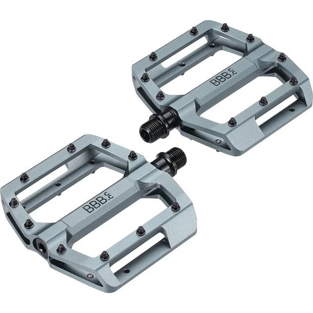BBB Enigma 38 Pedali MTB Flat, Grigio Opaco