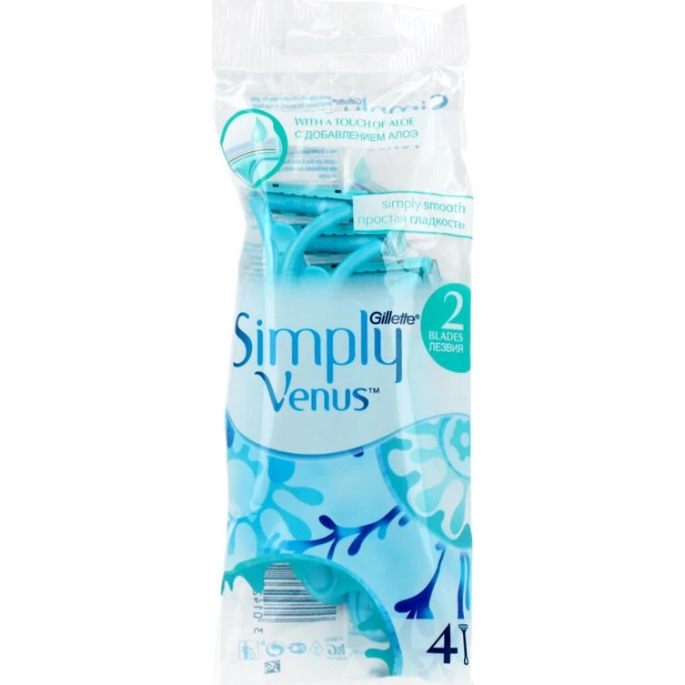 Gillette Simply Venus 2 Rasoio Usa e Getta 4 Pezzi