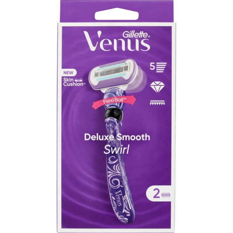 Gillette Venus Extra Smooth Swirl Razor + 2 Lamette