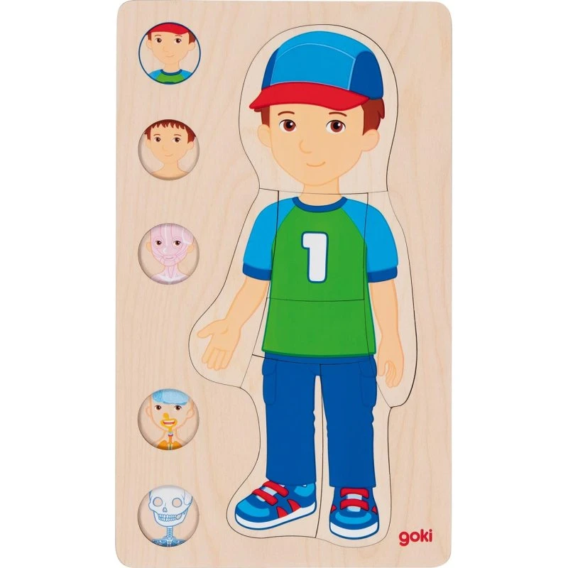 Goki Puzzle a Strati Corpo Umano Ragazzo